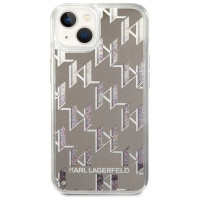 Karl Lagerfeld KLHCP14MLMNMS iPhone 14 Plus 6.7 "hardcase silver / silver Liquid Glitter Monogram