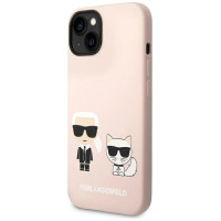 Karl Lagerfeld KLHMP14MSSKCI iPhone 14 Plus 6.7 "hardcase light pink / light pink Silicone Karl & Choupette Magsafe
