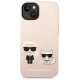 Karl Lagerfeld KLHMP14MSSKCI iPhone 14 Plus 6.7 "hardcase light pink / light pink Silicone Karl & Choupette Magsafe