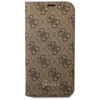 Guess GUBKP14XHG4SHW iPhone 14 Pro Max 6.7 "brown / brown book 4G Vintage Gold Logo