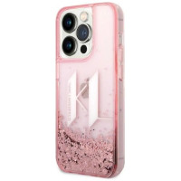 Karl Lagerfeld KLHCP14LLBKLCP iPhone 14 Pro 6.1 "pink / pink hardcase Liquid Glitter Big KL