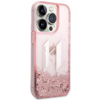Karl Lagerfeld KLHCP14LLBKLCP iPhone 14 Pro 6.1 "pink / pink hardcase Liquid Glitter Big KL