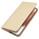 Dux Ducis Skin Pro Case for Samsung Galaxy S23+ Flip Card Wallet Stand Gold