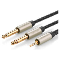 Ugreen audio cable mini jack 3.5 mm - 2 x jack 6.35 mm 2 m gray (AV126)