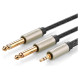 Ugreen audio cable mini jack 3.5 mm - 2 x jack 6.35 mm 2 m gray (AV126)