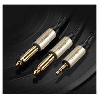 Ugreen audio cable mini jack 3.5 mm - 2 x jack 6.35 mm 2 m gray (AV126)