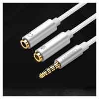 Ugreen cable cable headphone splitter mini jack 3.5 mm - 2 x mini jack 3.5 mm (microphone + stereo output) black (AV141)