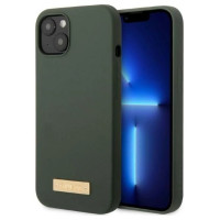 Guess GUHMP13MSBPLA iPhone 13 6.1" green/khaki hard case Silicone Logo Plate MagSafe