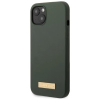 Guess GUHMP13MSBPLA iPhone 13 6.1" green/khaki hard case Silicone Logo Plate MagSafe