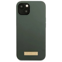 Guess GUHMP13MSBPLA iPhone 13 6.1" green/khaki hard case Silicone Logo Plate MagSafe