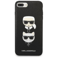 Karl Lagerfeld Saffiano Karl&Choupette Head case for iPhone 7 Plus / iPhone 8 Plus - black