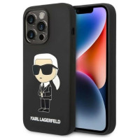 Karl Lagerfeld Silicone Ikonik case for iPhone 14 Pro - black