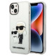 Karl Lagerfeld Glitter Karl&Choupette case for iPhone 14 Plus - transparent