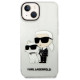 Karl Lagerfeld Glitter Karl&Choupette case for iPhone 14 Plus - transparent