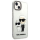 Karl Lagerfeld Glitter Karl&Choupette case for iPhone 14 Plus - transparent