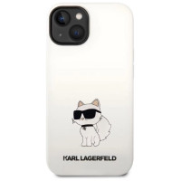 Karl Lagerfeld Silicone Choupette case for iPhone 14 Plus - white