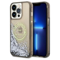 Karl Lagerfeld Liquid Glitter RSG case for iPhone 14 Pro Max - black
