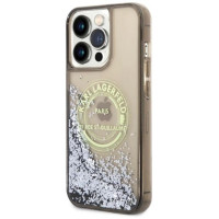 Karl Lagerfeld Liquid Glitter RSG case for iPhone 14 Pro Max - black