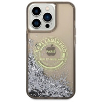 Karl Lagerfeld Liquid Glitter RSG case for iPhone 14 Pro Max - black