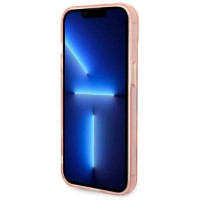 Guess GUHMP14MHTCMP iPhone 14 Plus 6.7" pink/pink hard case Gold Outline Translucent MagSafe
