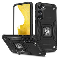 Wozinsky Ring Armor case for Samsung Galaxy S23 armored cover magnetic holder ring black