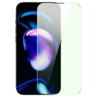 Baseus Full Screen Tempered Glass for iPhone 14 Pro with Anti Blue Light Filter and 0.3mm Speaker Cover + Mounting Frame