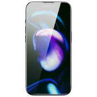 Baseus Full Screen Tempered Glass for iPhone 14 Pro with Anti Blue Light Filter and 0.3mm Speaker Cover + Mounting Frame