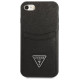Guess GUHCI8PSATPK iPhone 7/8 SE 2020 / SE 2022 hardcase black/black hardcase Saffiano Triangle Logo Cardslot