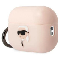 Karl Lagerfeld KLAP2RUNIKP AirPods Pro 2 cover pink/pink Silicone Karl Head 3D