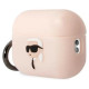 Karl Lagerfeld KLAP2RUNIKP AirPods Pro 2 cover pink/pink Silicone Karl Head 3D