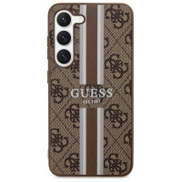 Guess GUHCS23SP4RPSW S23 S911 brown/brown hardcase 4G Printed Stripe
