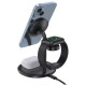 Choetech T585-F 3in1 Magnetic wireless charger station for iPhone 12/13/14 series,AirPods Pro and iwatch charger Black