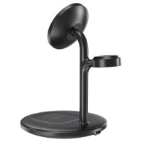 Choetech T585-F 3in1 Magnetic wireless charger station for iPhone 12/13/14 series,AirPods Pro and iwatch charger Black