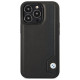 BMW Case BMW BMHCP14L22RBDK iPhone 14 Pro 6.1" black/black hardcase Leather Blue Dots