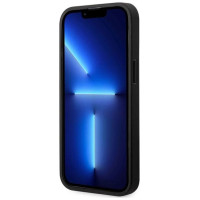 BMW Case BMW BMHCP14L22RBDK iPhone 14 Pro 6.1" black/black hardcase Leather Blue Dots