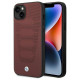 BMW Case BMW BMHCP14S22RPSR iPhone 14 6.1" burgundy/burgundy Leather Seats Pattern