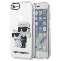 Karl Lagerfeld KLHCI8HNKCTGT iPhone 7/8/ SE 2020 / SE 2022 transparent hardcase Gliter Karl&Choupette