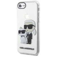 Karl Lagerfeld KLHCI8HNKCTGT iPhone 7/8/ SE 2020 / SE 2022 transparent hardcase Gliter Karl&Choupette