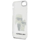 Karl Lagerfeld KLHCI8HNKCTGT iPhone 7/8/ SE 2020 / SE 2022 transparent hardcase Gliter Karl&Choupette