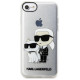 Karl Lagerfeld KLHCI8HNKCTGT iPhone 7/8/ SE 2020 / SE 2022 transparent hardcase Gliter Karl&Choupette