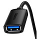 Baseus USB 2.0 extension cable 1.5m Baseus AirJoy Series - black