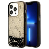 Guess GUHCP14LLC4PSGK iPhone 14 Pro 6.1" black/black hardcase Liquid Glitter 4G Transculent