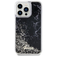 Guess GUHCP14XLCSGSGK iPhone 14 Pro Max 6.7" black/black hardcase Liquid Glitter Marble