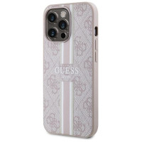 Guess GUHMP13LP4RPSP iPhone 13 Pro / 13 6.1" pink/pink hardcase 4G Printed Stripes MagSafe