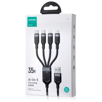 Joyroom Multi-Use Series S-A18 4in1 USB-A - USB-C / USB-C / Lightning / micro USB cable 1.2m - black