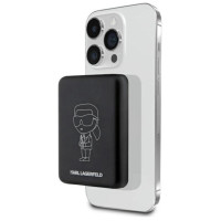 Karl Lagerfeld Inductive power bank KLPBMKIOTTGK 5W 3000mAh black/black Ikonik MagSafe