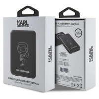 Karl Lagerfeld Inductive power bank KLPBMKIOTTGK 5W 3000mAh black/black Ikonik MagSafe