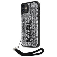 Karl Lagerfeld KLHCN61PSQRKS iPhone 11 / Xr 6.1" silver/silver hardcase Sequins Cord