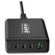 Wozinsky GaN Wozinsky WGCSB 240W USB-A / 3 x USB-C Wall Charger - Black
