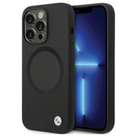 BMW BMHMP14XSILBK2 case for iPhone 14 Pro Max 6.7" - black Signature Liquid Silicone MagSafe